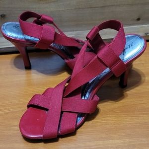 Dexflex Comfort Red Sling Back Heel Sandals
